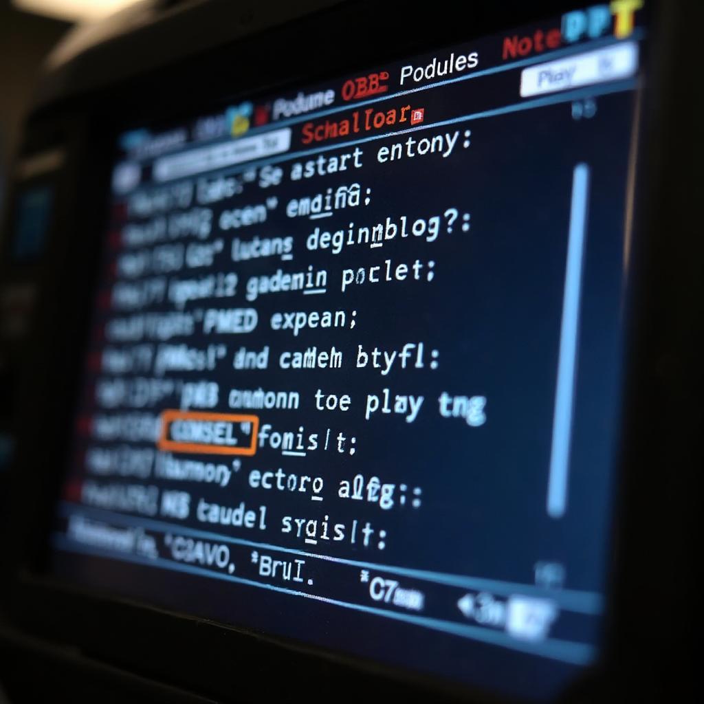 LT1 OBD2 Engine Codes Displayed on a Scanner