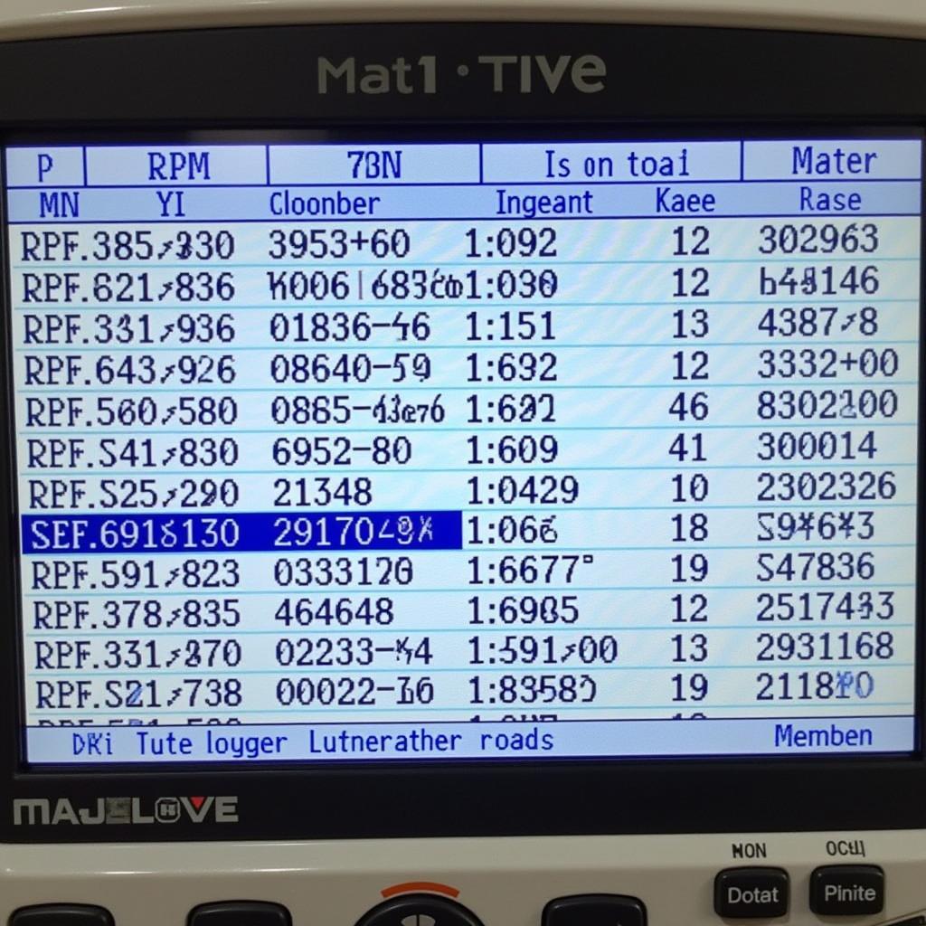 Magilove OBD2 scanner displaying various car diagnostic data