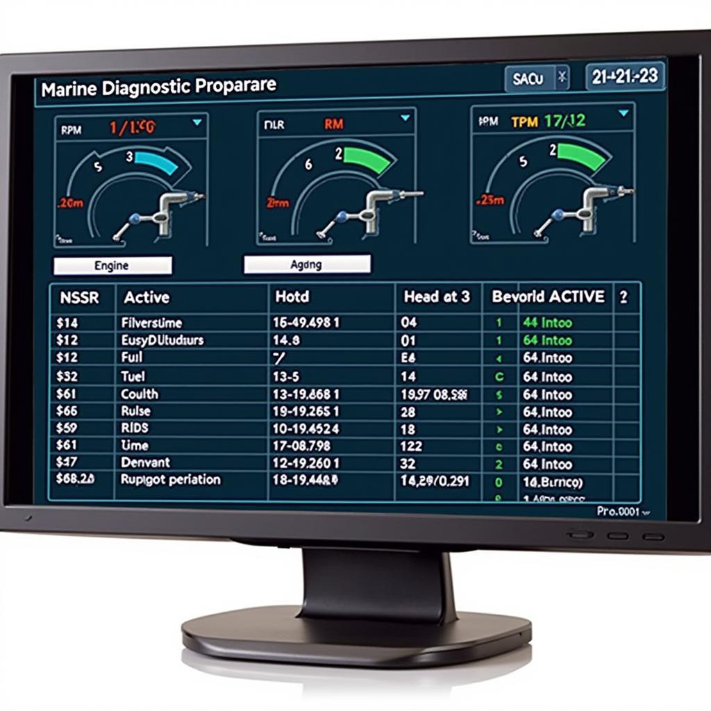 Marine Diagnostic Software Interface