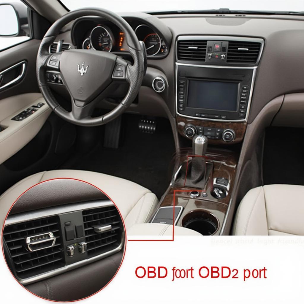 Maserati Quattroporte Dashboard and OBD2 Port