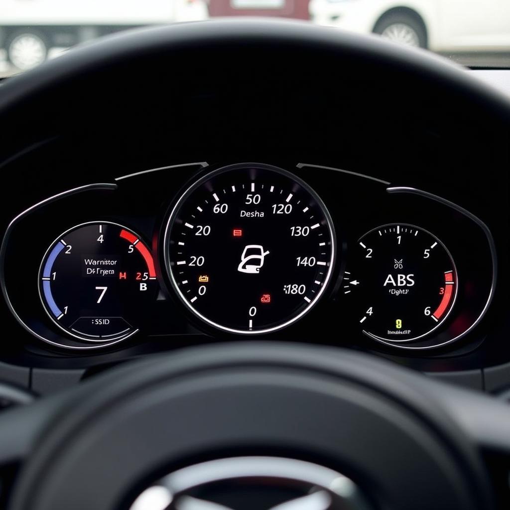 Dashboard Warning Lights on a 2015 Mazda 3