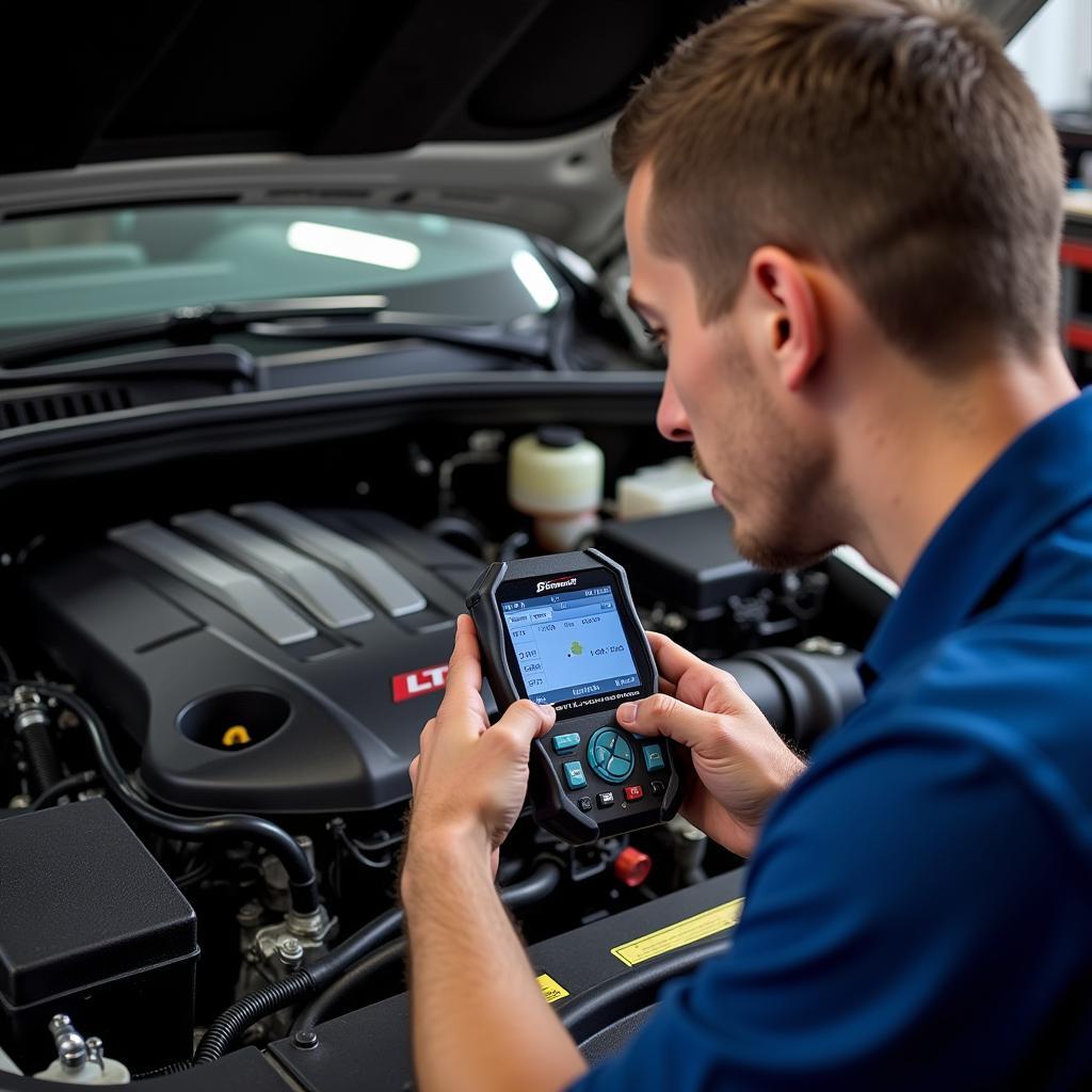 Mechanic Diagnosing an LT1 Engine