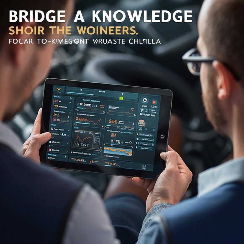 Mechanic Explaining OBD2 Data on Tablet