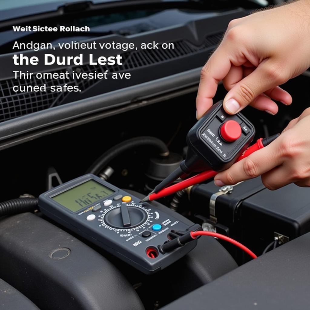 Mechanic Testing IAT Sensor with Multimeter