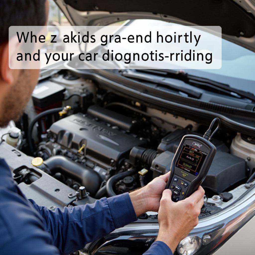 Mechanic Using Innova 3100 to Diagnose Car Problem