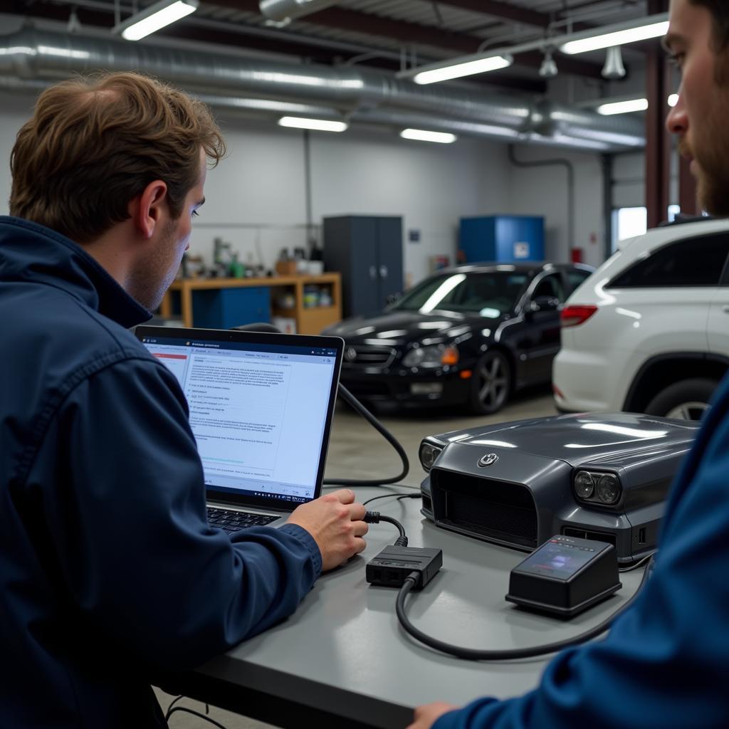 Mechanic Performing Diagnostics