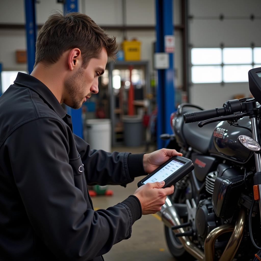 Professional motorcycle diagnostics with OBD2