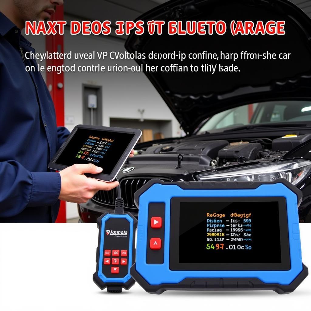 Mechanic Using VCDS Bluetooth OBD2 Scanner