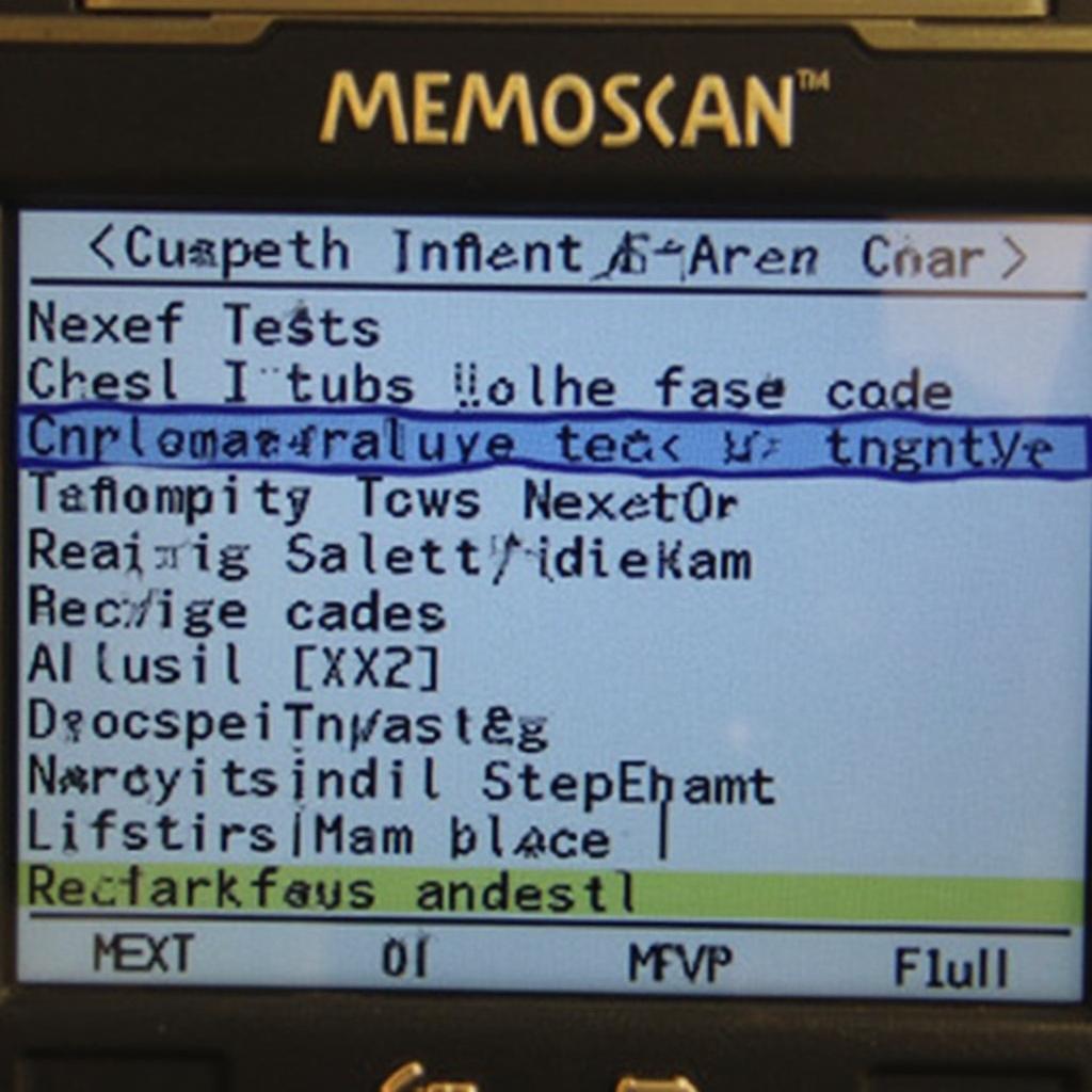 Navigating the OBD2 MemoScan U380 menu