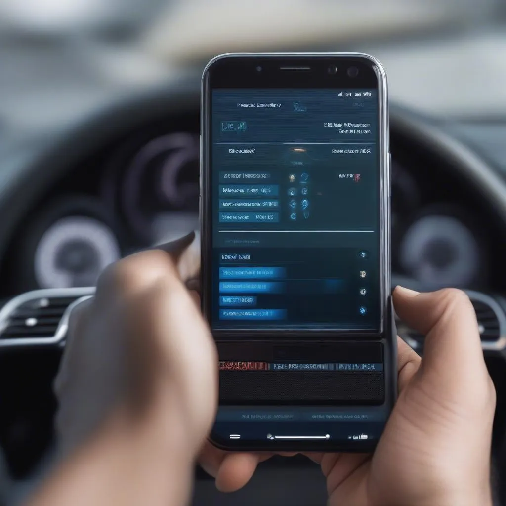 Mercedes Bluetooth OBD2 Scanner App Interface