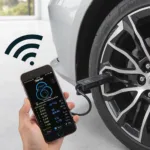 MHD OBD2 WiFi Adapter Connected to Smartphone