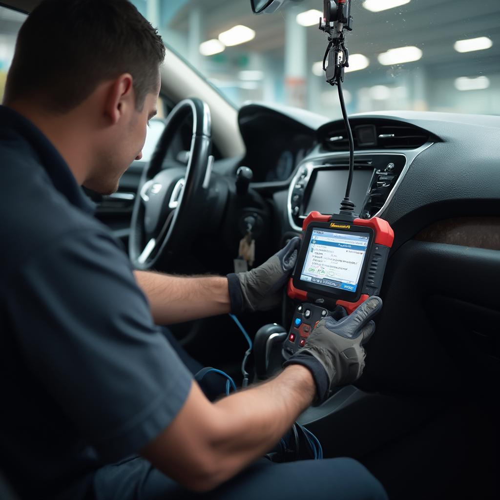 Milwaukee Mechanic Using OBD2 Scanner