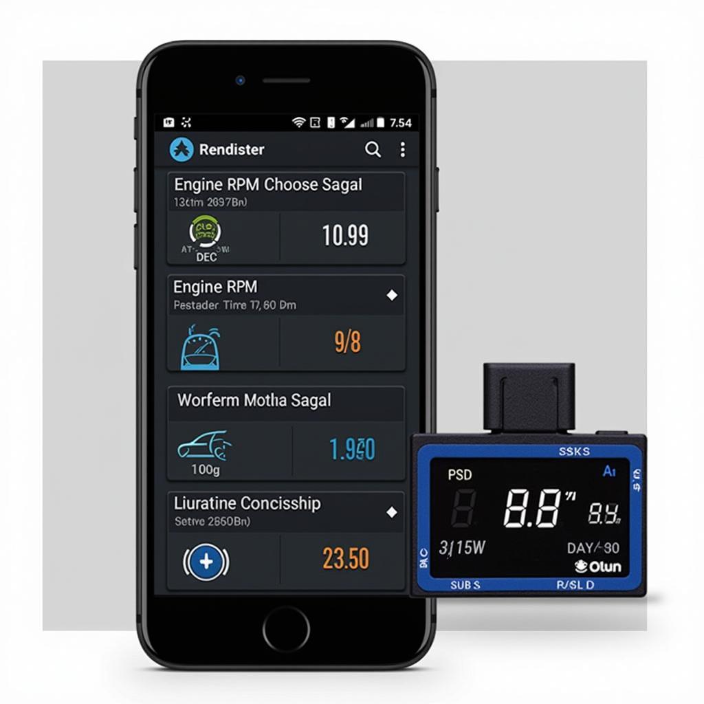 Mini OBD2 App Dashboard