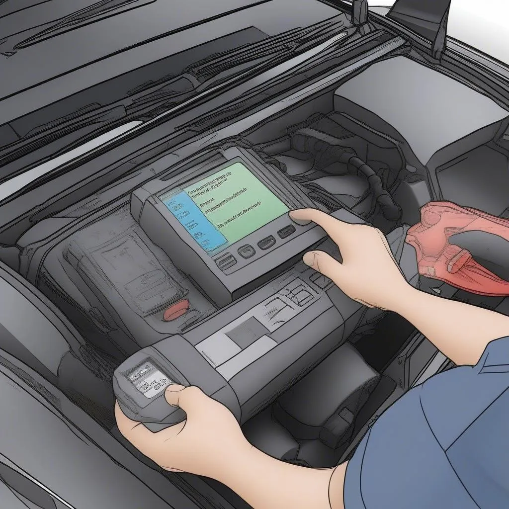 Mitsubishi Owner Diagnosing Car Trouble on Lancer Using an OBD2 Scanner