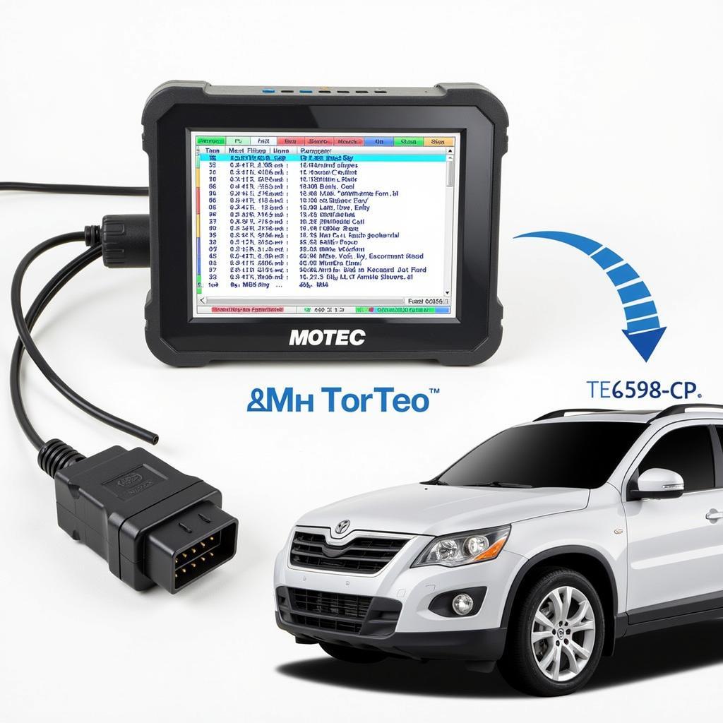 MoTeC OBD2 Integration: A visual representation of how MoTeC can connect to a vehicle's OBD2 port