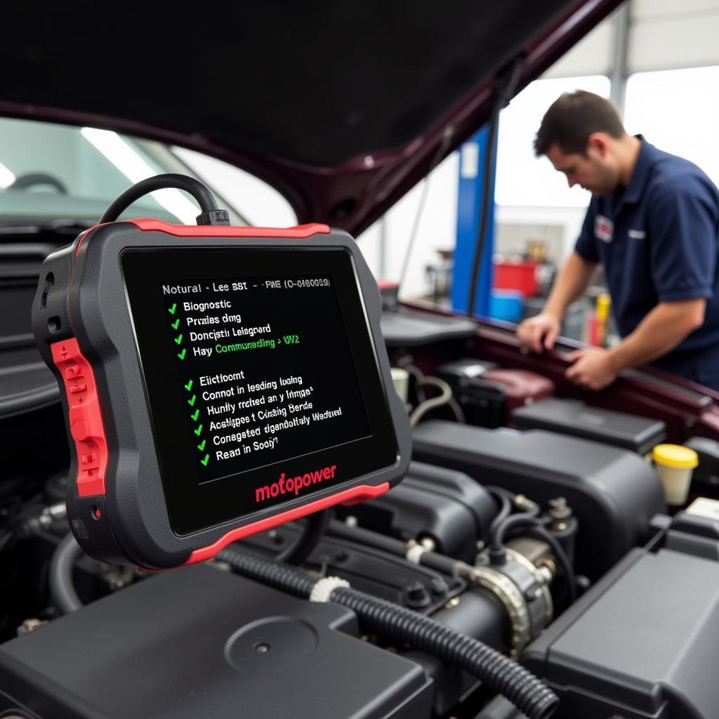 Motopower MP69033 OBD2 Scanner in Use