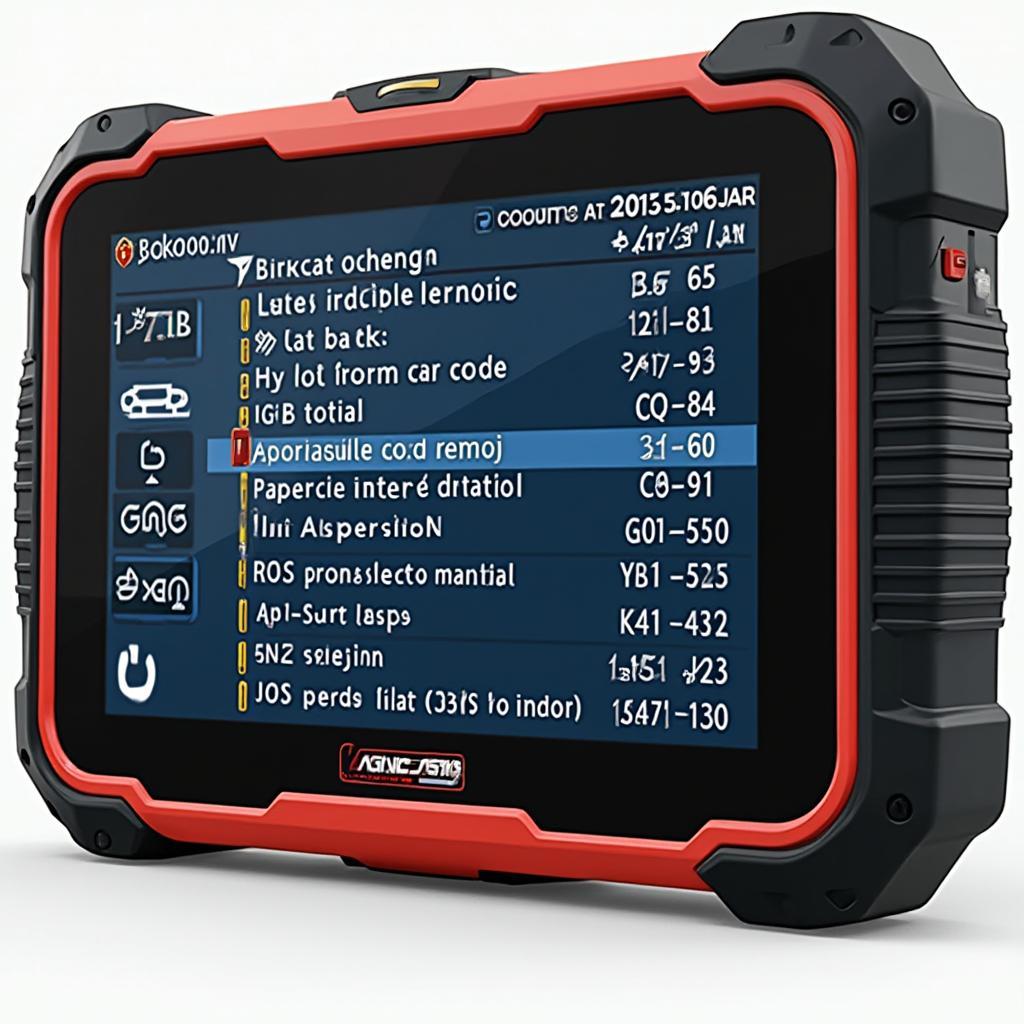 MP69033 OBD2 Scanner Displaying Diagnostic Trouble Codes