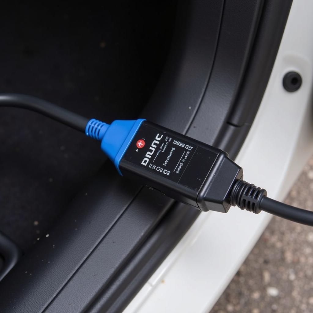 MPPS Cable Connected to Car OBD2 Port