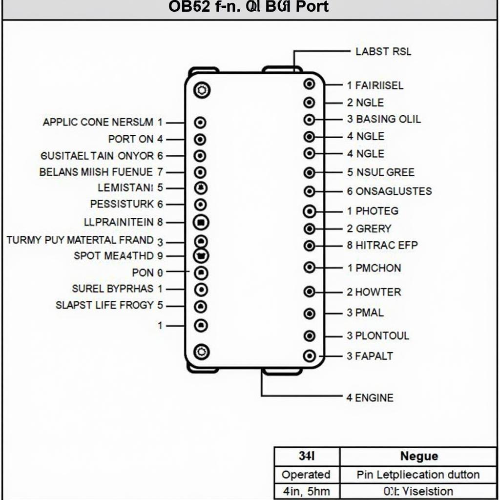 Detailed Pinout Diagram of the OBD2 Port on a BMW N52 Engine