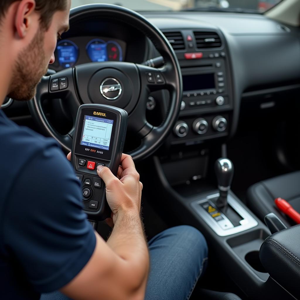 Napa Auto OBD2 Scanner in Use