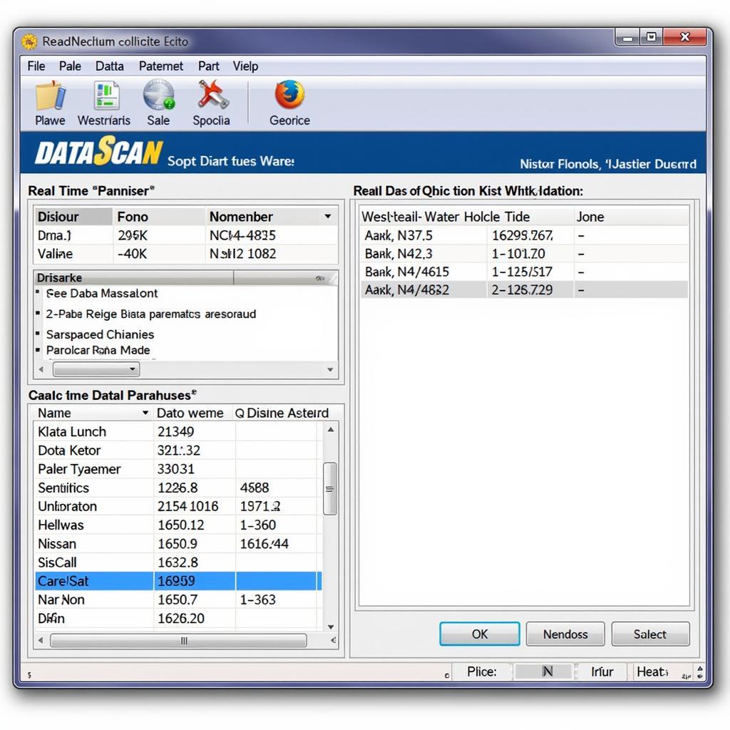 Nissan Datascan II Software Interface