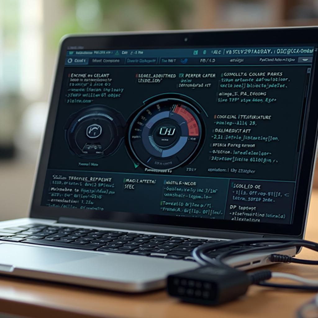 OBD Software Interface on Laptop