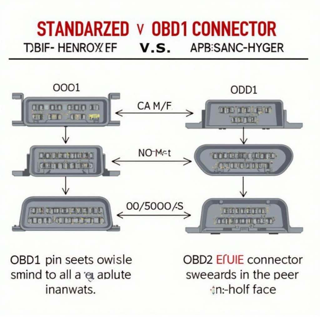 OBD1 and OBD2 Connectors Comparison