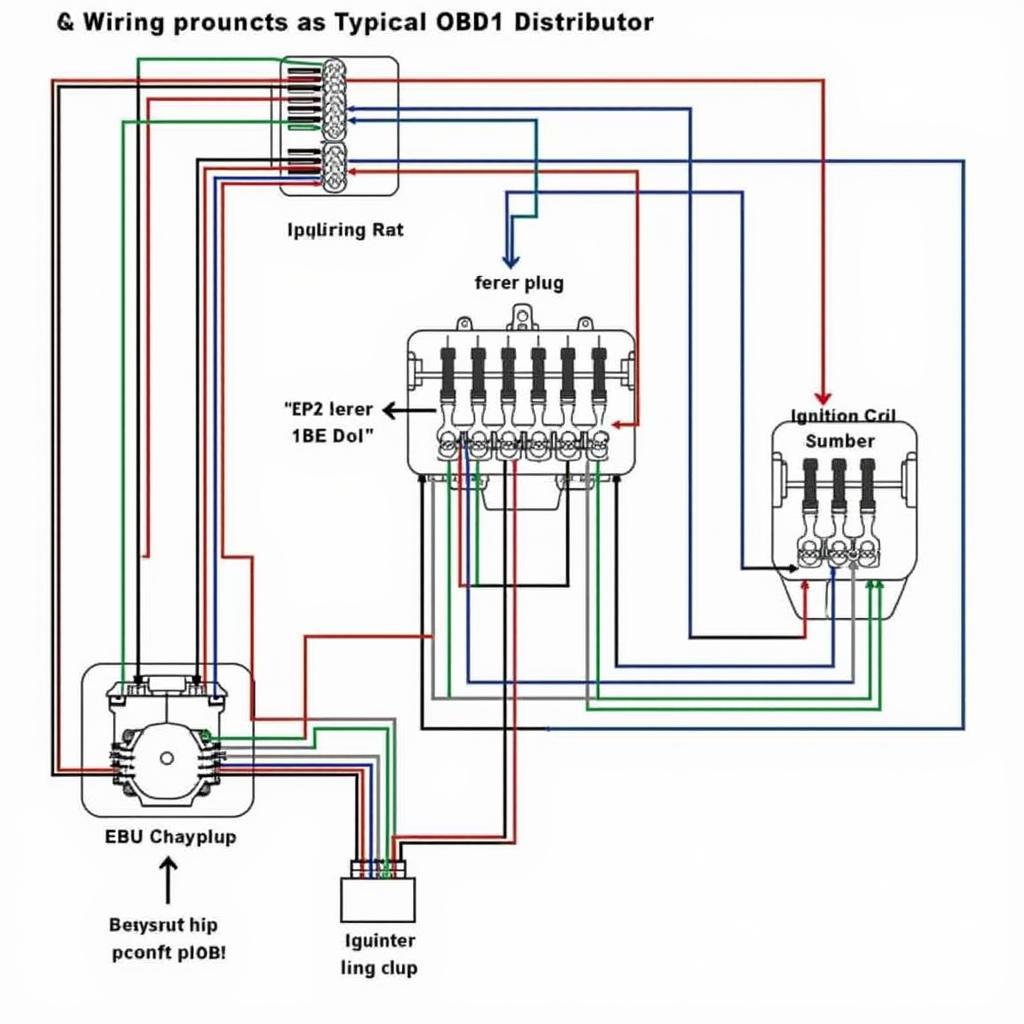 OBD1 Distributor Wiring Diagram