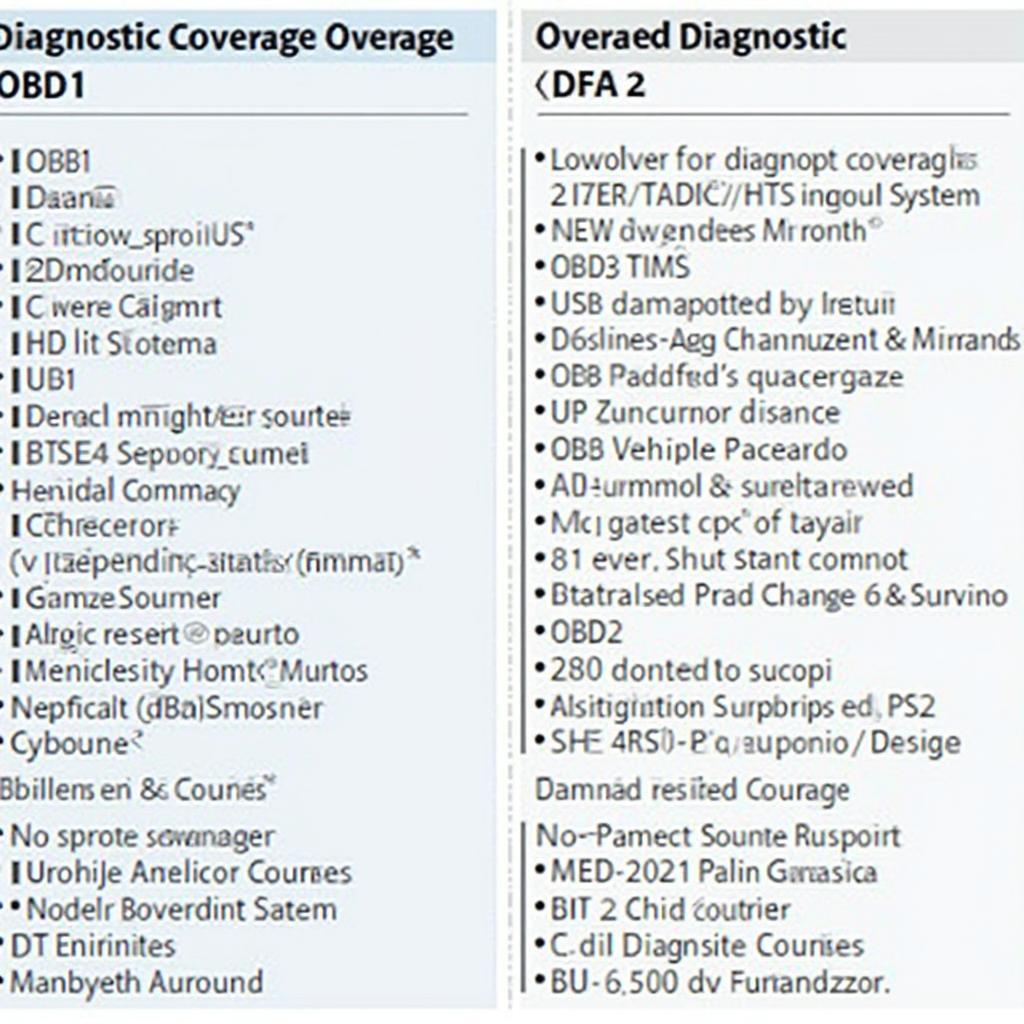 OBD1 vs. OBD2 Diagnostic Coverage