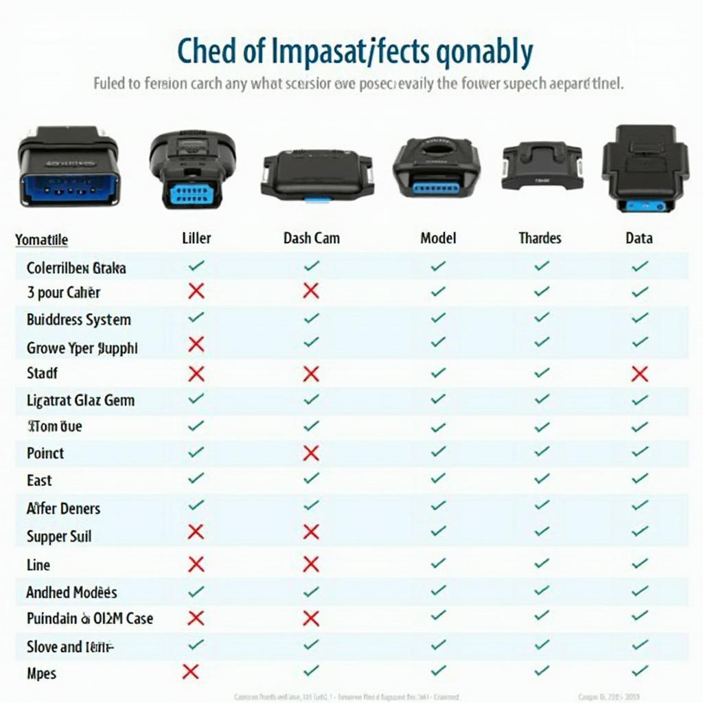 OBD2 Adapter Compatibility Chart