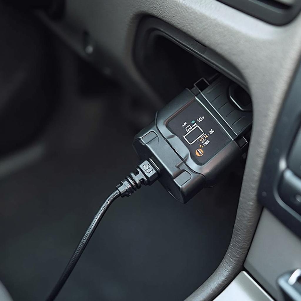 OBD2 Adapter Connected to Car