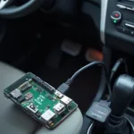 OBD2 Adapter Connected to Raspberry Pi