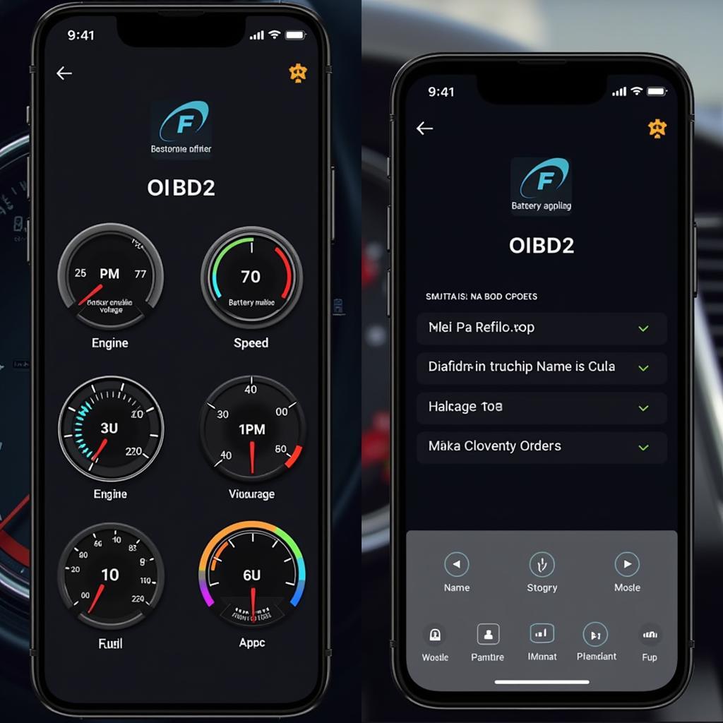 OBD2 App Dashboard