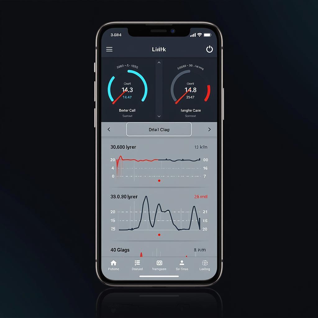 OBD2 App Dashboard on Smartphone