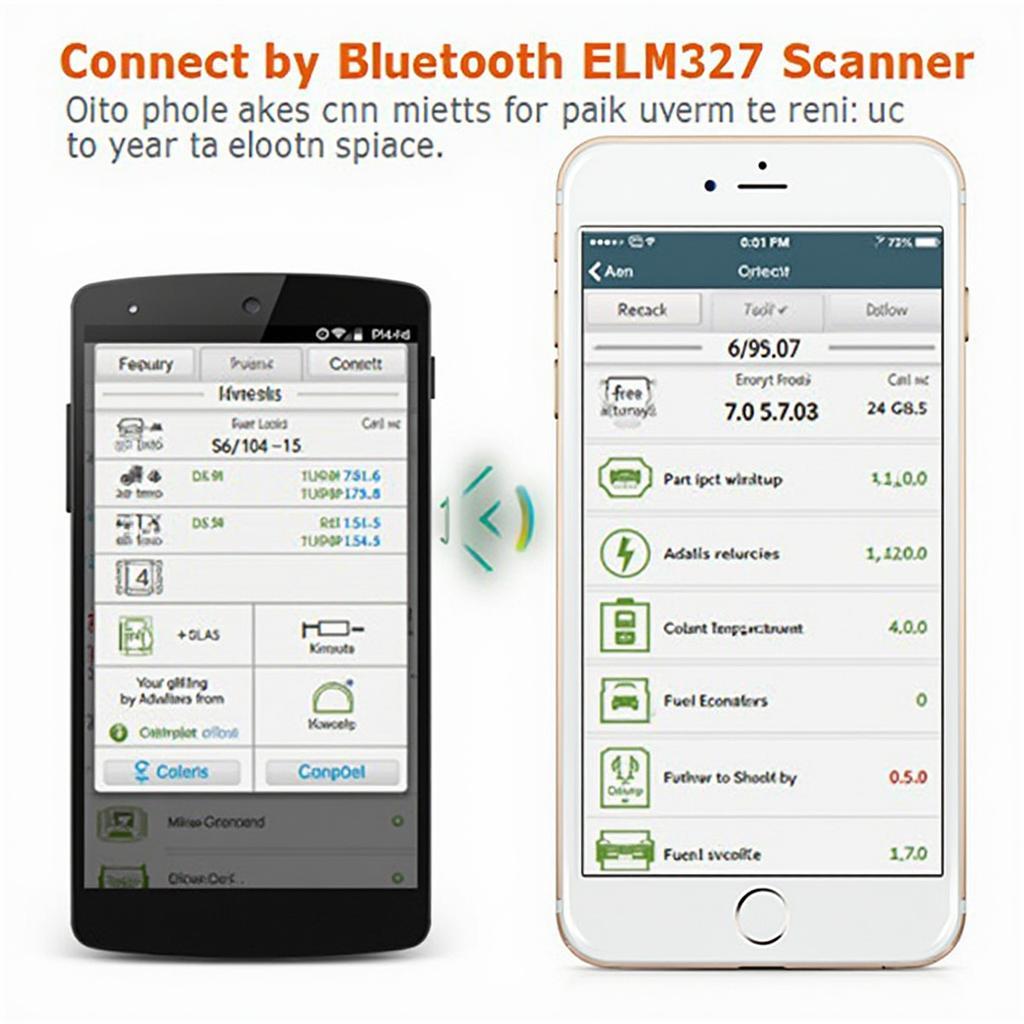 OBD2 App Displaying Car Data on Smartphone