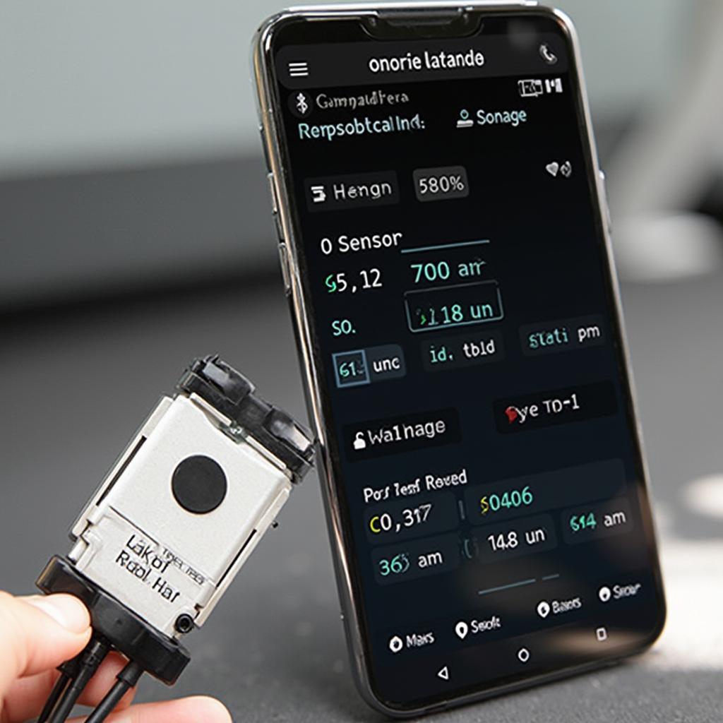 OBD2 App Displaying O2 Sensor Data