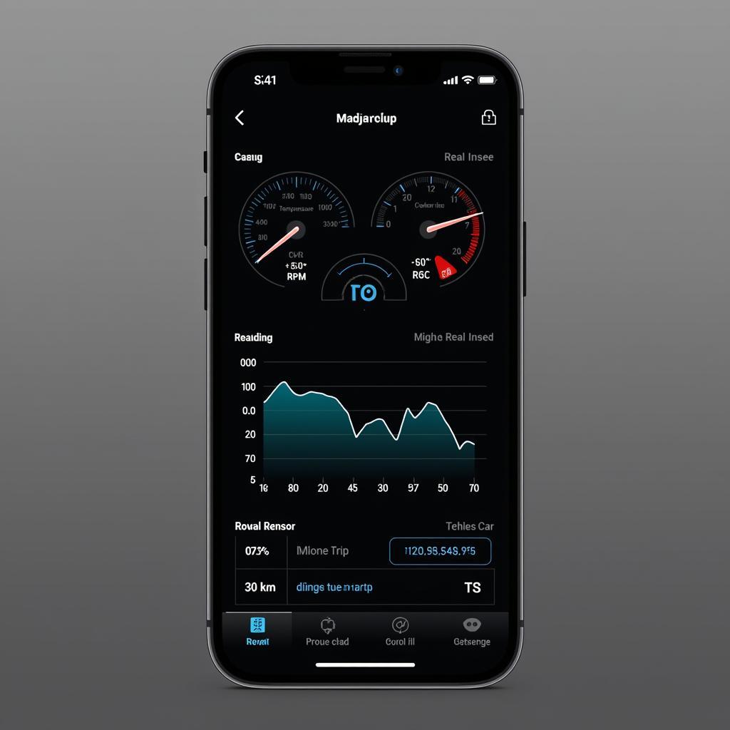 OBD2 App Interface Displaying Diagnostic Data