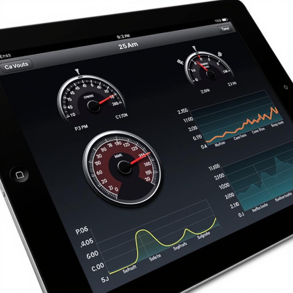 iPad Displaying Real-Time Car Data From OBD2 App