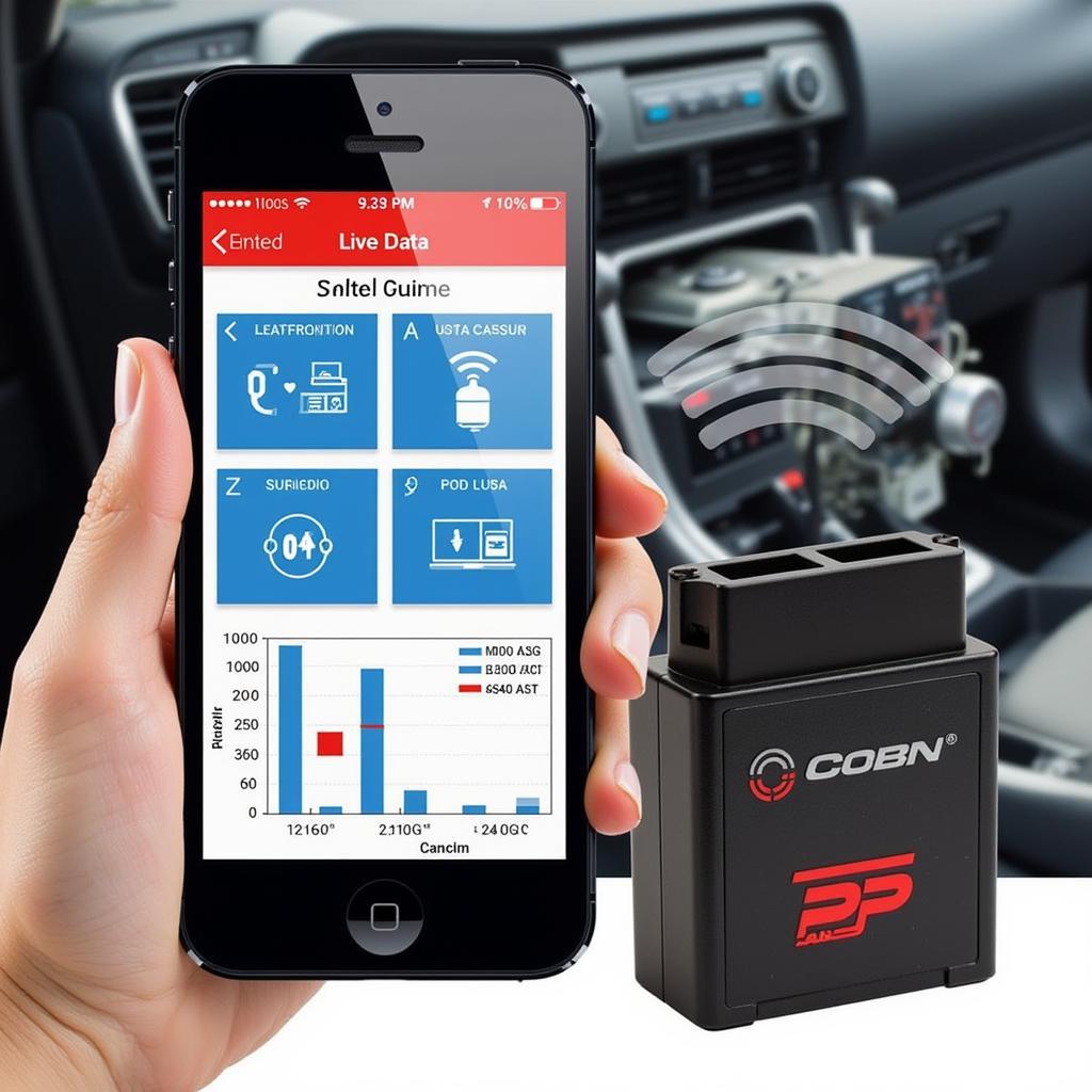 OBD2 App Display on Smartphone