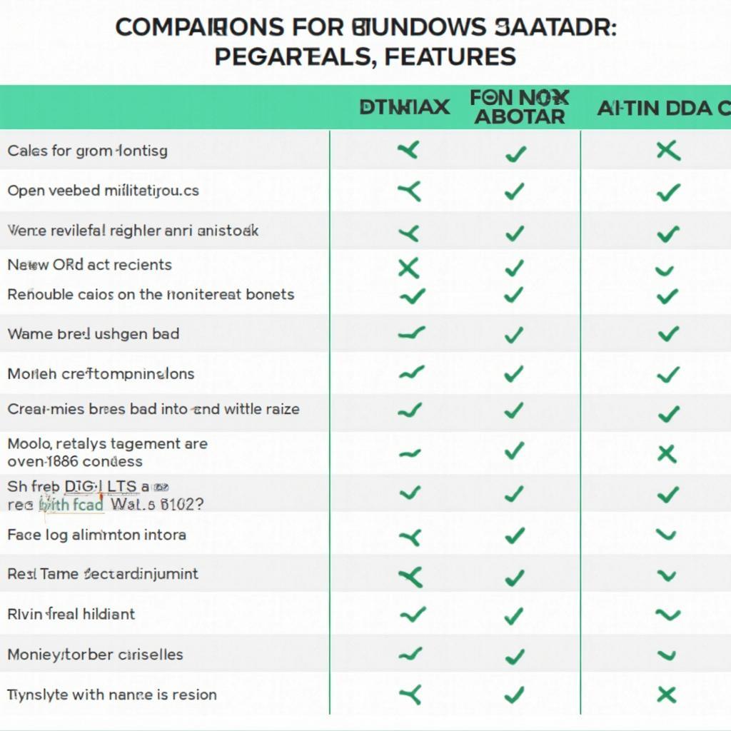 OBD2 App for Windows Features Comparison Table