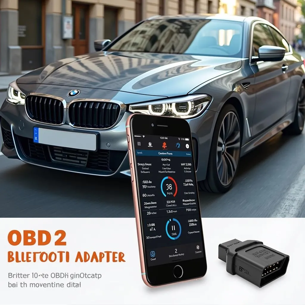 OBD2 Bluetooth adapter app displaying BMW diagnostics