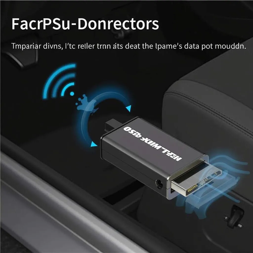 OBD2 Bluetooth adapter plugged into a car's OBD2 port