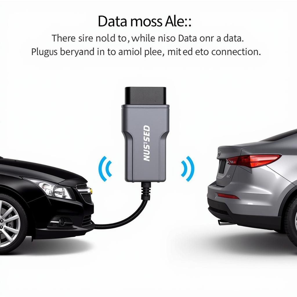 OBD2 Bluetooth adapter connected to a car's OBD2 port