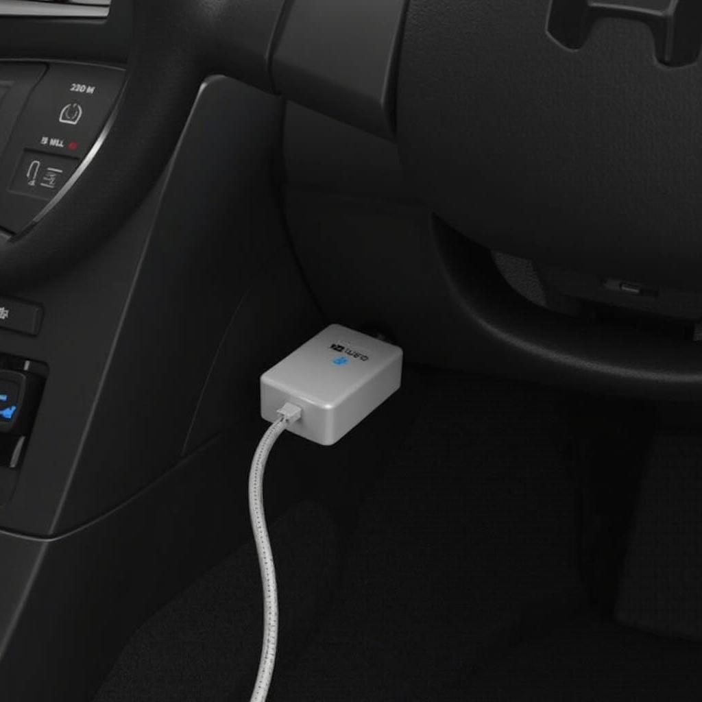 OBD2 Bluetooth Adapter Connected to Car