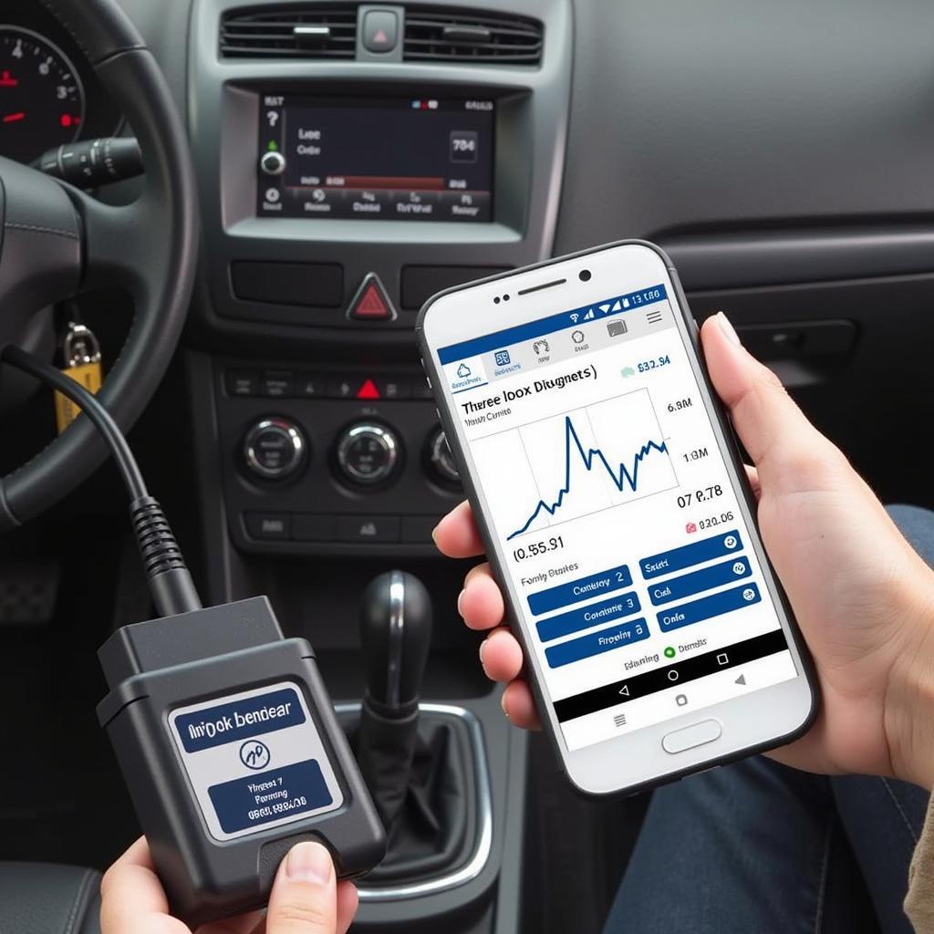 Using an OBD2 Bluetooth Scanner App on a Smartphone