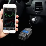 OBD2 Bluetooth Scanner Connected to Smartphone