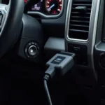 OBD2 Bluetooth Scanner Plugged into Ford F-150