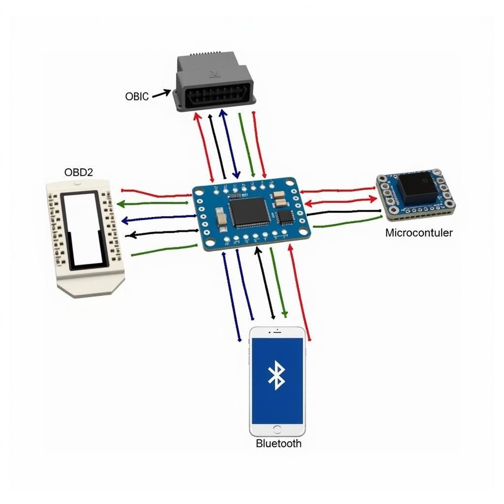 OBD2 Bluetooth Schematic Diagram