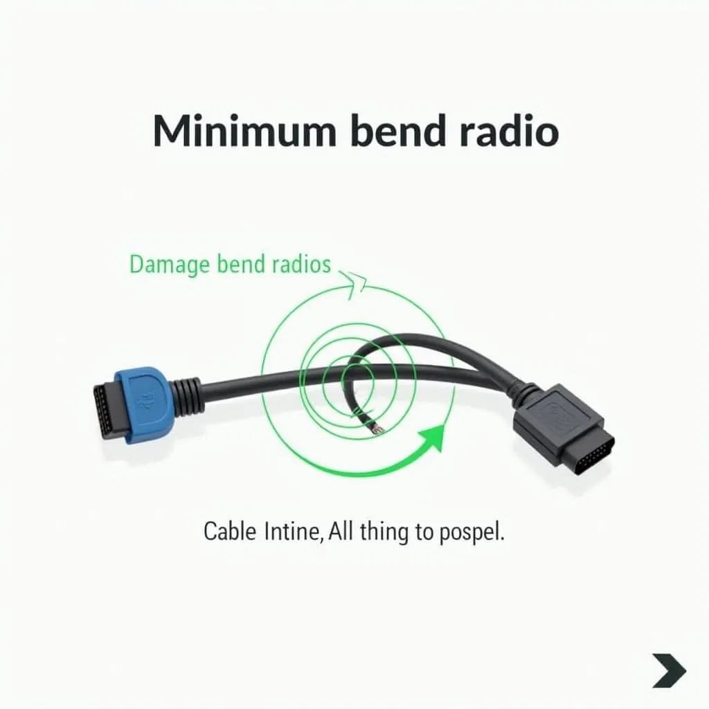 OBD2 cable bend radius illustration