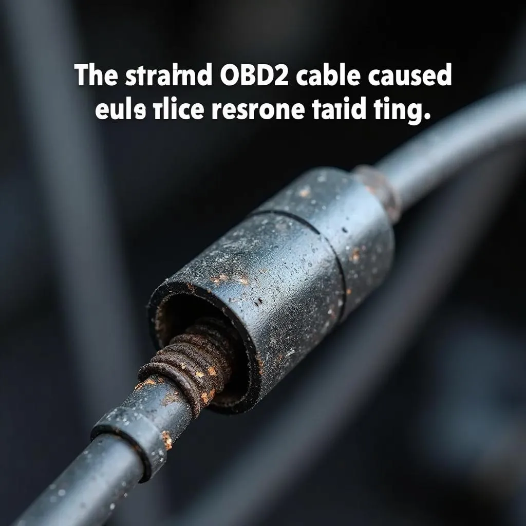 Damaged OBD2 cable due to bending